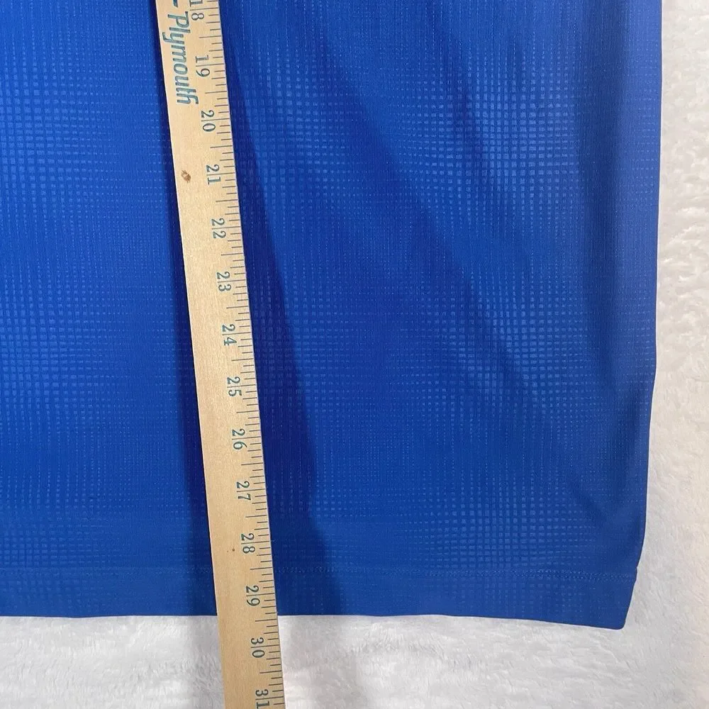 NIKE Dri Fit Tour Performance Golf Polo Blue Men's Size Large Crest Invitational